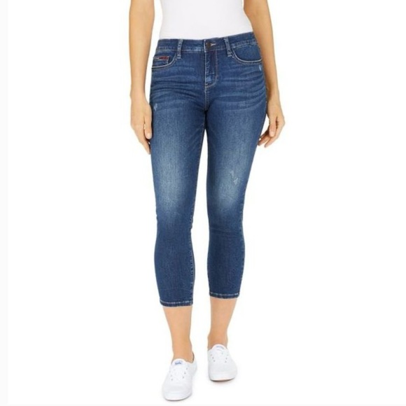 Tommy Hilfiger Medium Wash Spirit Crop Jeans | Size 8 - Picture 1 of 9